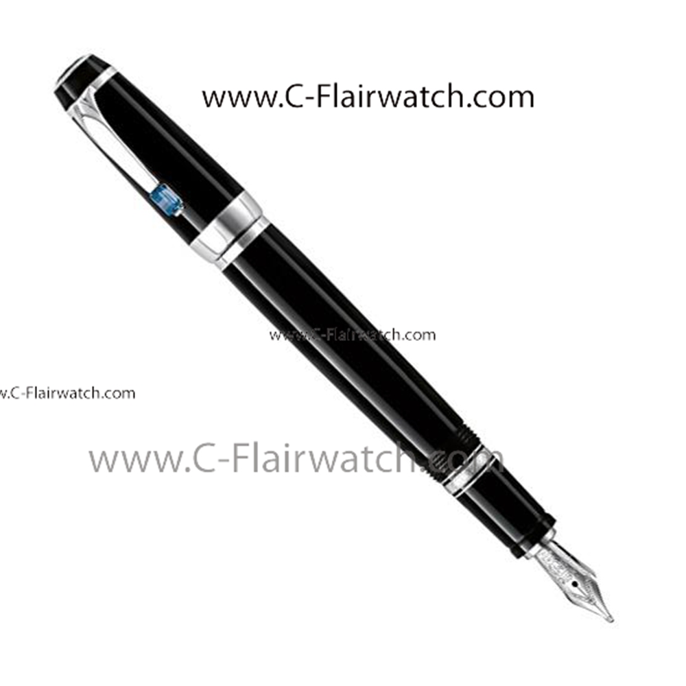 AAA Quality Mont blanc Boheme Bleu Fountain Pen Black And Silver
